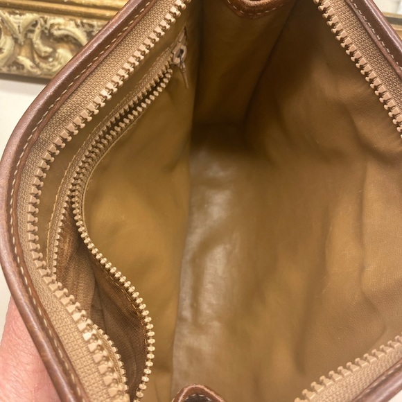 SOLD—Celine Triomphe Vintage Canvas Monogram Macadam Leather Clutch Cosmetic - Picture 15 of 16